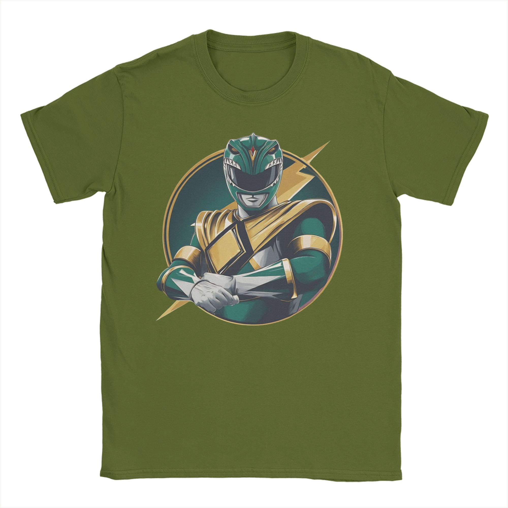 Anime Cosplay Ideas Male - グリーンパワーレンジャー Tシャツ男性女性綿 100% 面白い Tシャツクルーネック Tシャツ半袖服ギフトアイデア