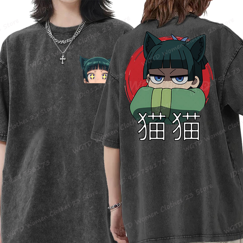 Anime Cosplay Ideas Male - 薬屋日記プリントウォッシュ Tシャツ女性/男性半袖クルーネック Tシャツギフトアイデアトップスアニメエッセンシャル Tシャツ