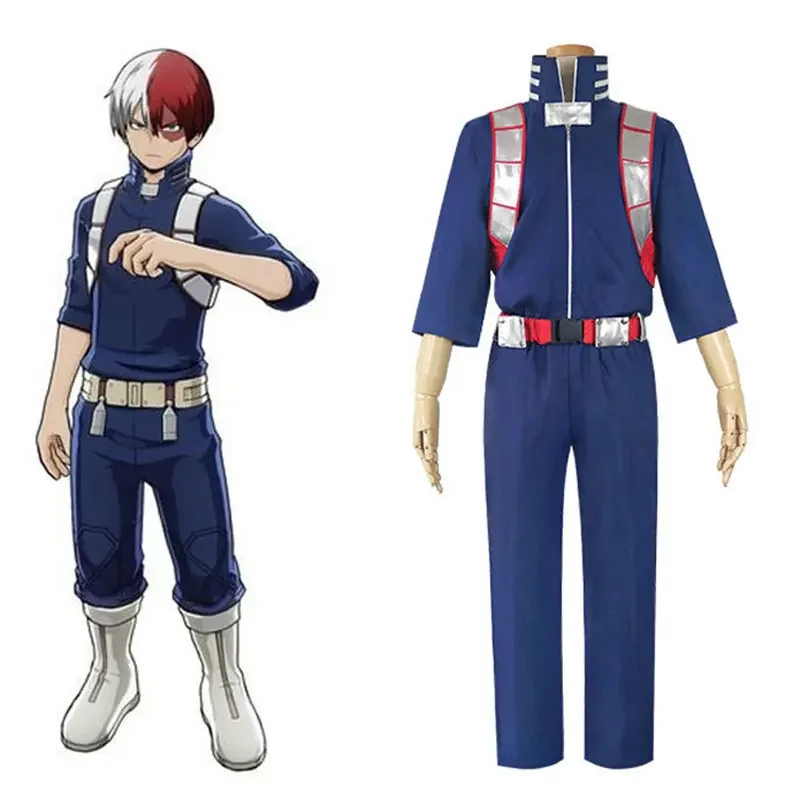 My Hero Academia Belt - 僕のヒーローアカデミアのコスプレ衣装,トップ,パンツ,ベルト,ウィッグ,僕の服,轟焦凍,流行のアニメ,ハロウィーンの衣装