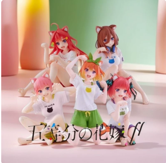Quintuplets Anime Cosplay - フィギュア五等分の花嫁中野一花コスプレアニメ Q バージョンモデル装飾デスクトップ装飾クリスマスギフト TYMX