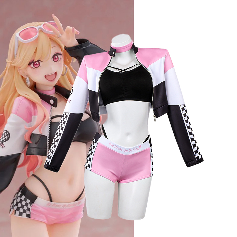 Anime Marin Cosplay - 私のドレスアップダーリン マリン・キタガワ レーシングスーツ アニメコスプレ衣装 女性用ロールプレイ衣装 ハロウィンパーティー用