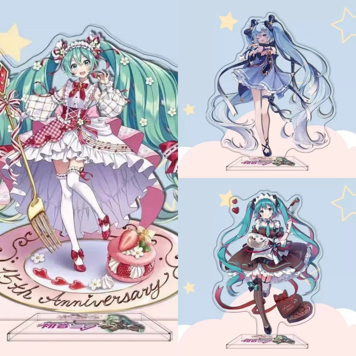 Anime Cosplay Props - 初音ミク アニメキャラクター アクリルスタンド バーチャルシンガー デスクデコレーション ファンコレクション