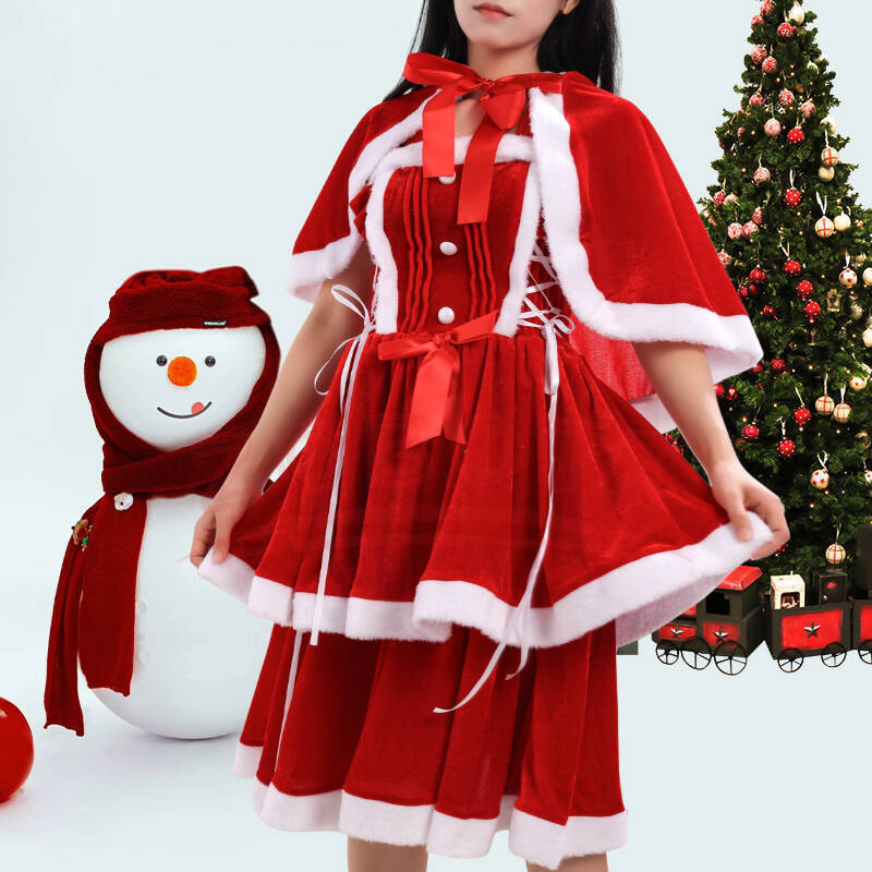 Anime Cosplay Little Girl - 2025 クリスマス スカート コスプレ ドレス クリスマス