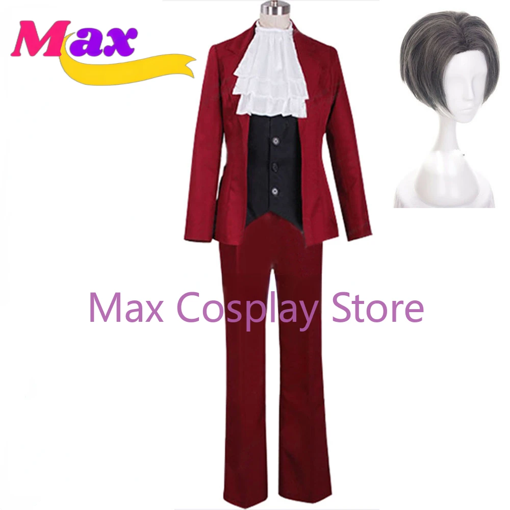 Anime Cosplay Nz - マックス・ゲーム コスプレ衣装 マイルズ・エッジワース コスプレ服 フェニックス・ライト アニメ