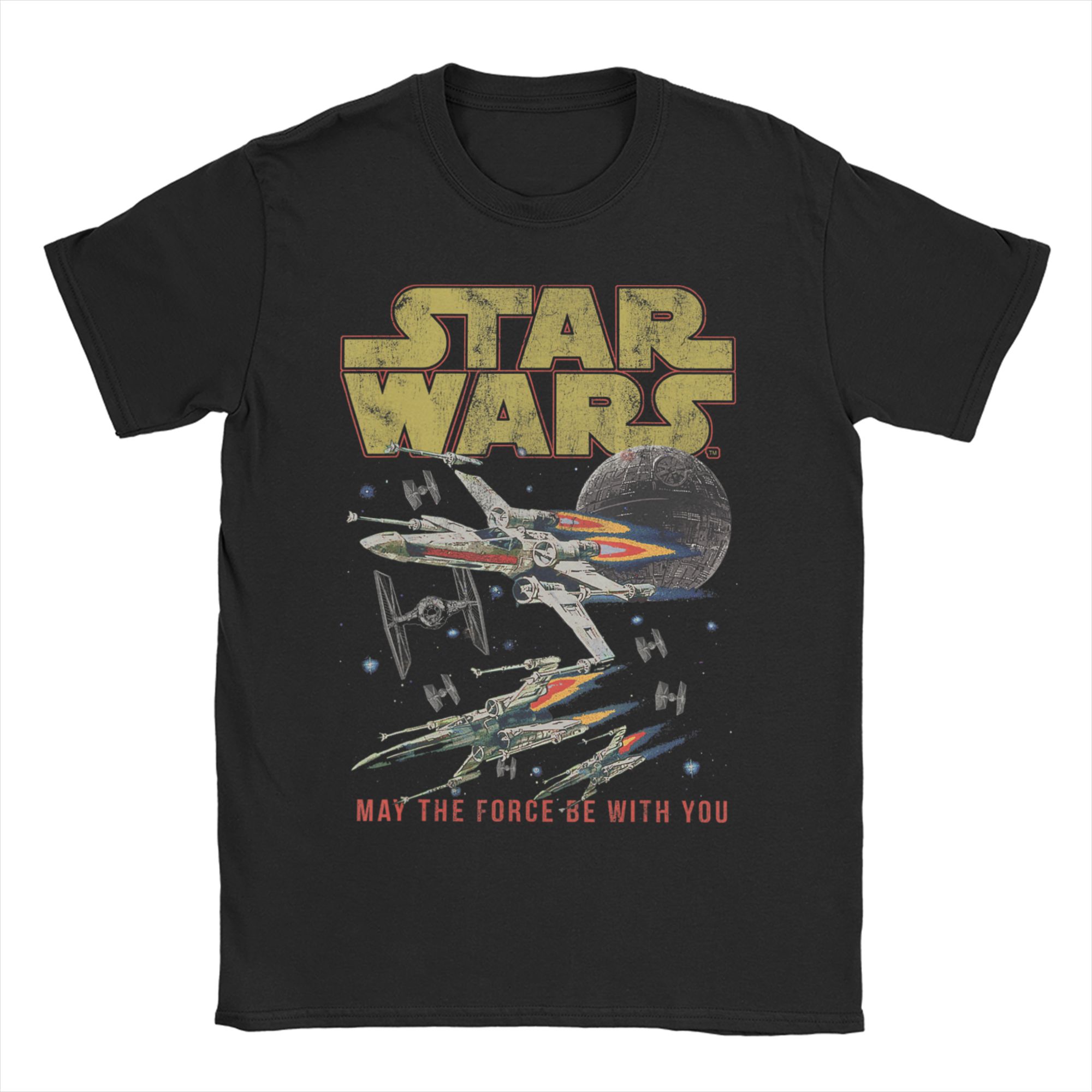 Anime Cosplay Ideas Male - メンズ・レディース用 新希望 Xウイング メイ・ザ・フォース・ビ・ウィズ・ユー ダース・モール Tシャツ