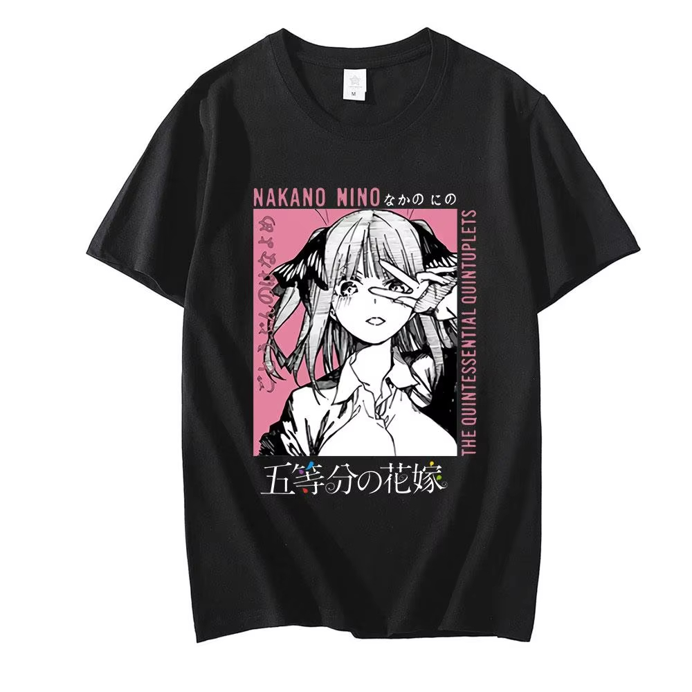 Quintuplets Anime Cosplay - 2026 夏五等分の花嫁 五等分の花嫁 ニノ・ナカノ アニメ Tシャツ