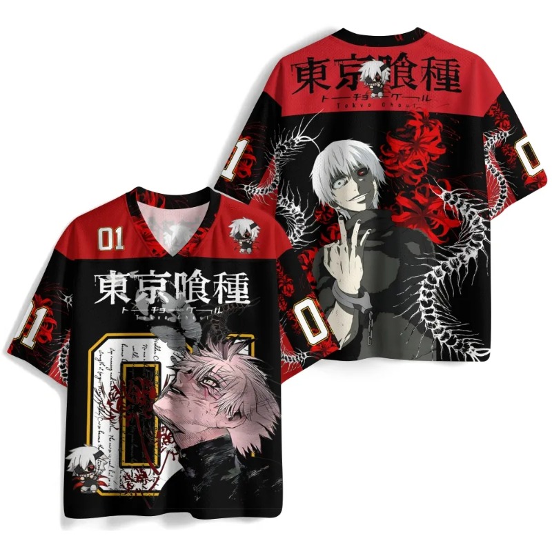 Anime Cosplay Tokyo Ghoul - 東京グール カネキ ケン アニメジャージ Tシャツ 3D