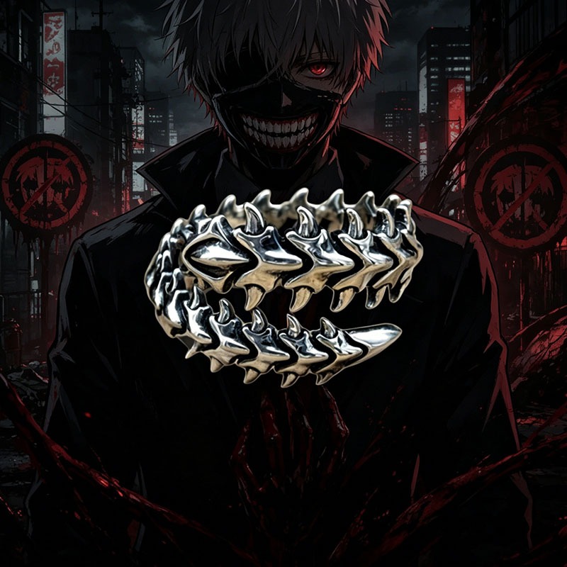 Anime Cosplay Tokyo Ghoul - ホットな新アニメ東京グールコスプレ指アクセサリーユニセックスサイズ変更可能な脊椎形状アクセサリー日本アニメパーティーボーイギフト