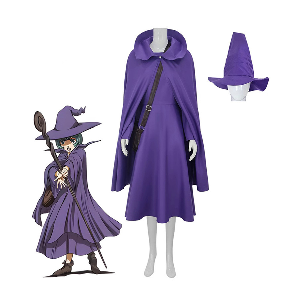 Anime Cosplay Little Girl - ベルセルク シエルケ ドレスマント 帽子バッグ付き コスプレ衣装 ハロウィンパーティー