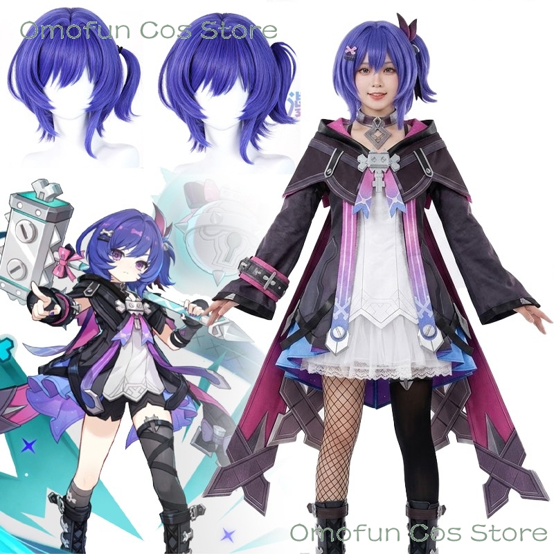 Quality Anime Cosplay - 原神インパクトプルーンコスプレ衣装ウィッグ高品質カスタマイズされたハロウィン制服ウィッグショールカーニバル服フルセット女性