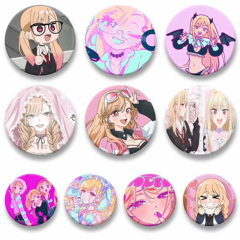 Anime Cosplay Ideas Male - かわいいアニメフィギュア北川M-Marinエナメルピン漫画コスプレジュエリーアクセサリーバックパック靴ラペルバッジブローチギフトアイデア