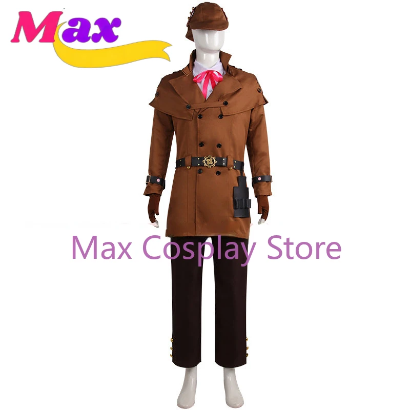 Anime Cosplay Nz - マックス・ザ・グレート・クロニクルズ 最も独特な偉大な探偵 ヘルロック・シャルムズ 制服 ハロウィン衣装 コスプレ衣装