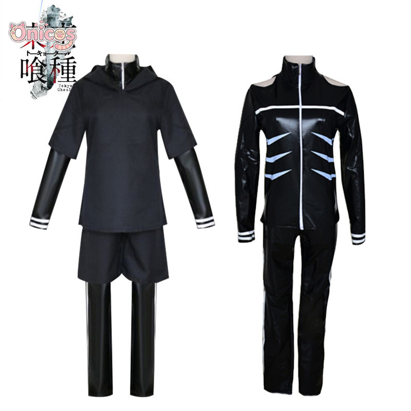 Anime Cosplay Tokyo Ghoul - 東京グールカネキケンコスプレ衣装クールなロックスタイルマスクアニメ男性衣装フルセットハンサム制服ハロウィンオニコス