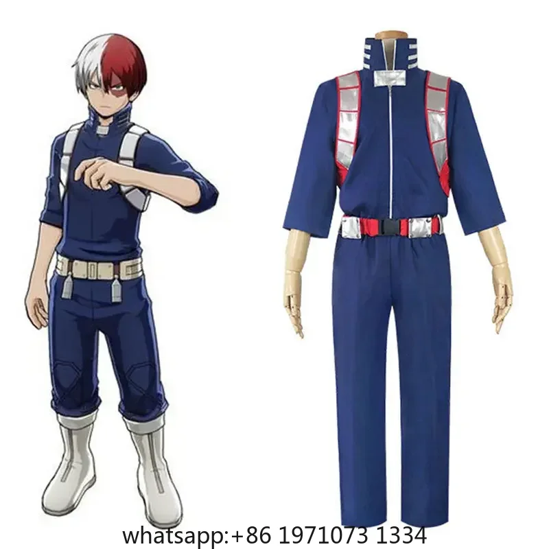My Hero Academia Belt - ホットアニメ僕のヒーローアカデミア僕のヒーローアカデミア轟焦凍コスプレ衣装トップパンツベルトハロウィンウィッグコスプレ衣装