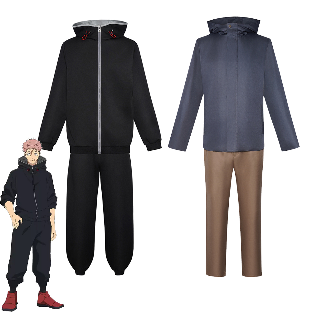 Anime Cosplay Jujutsu Kaisen - 日本のアニメ「呪術廻戦」コスプレ衣装、伊達悠司、花守英二のフルセット制服、アニメロールプレイ衣装、ハロウィン用