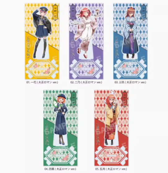 Quintuplets Anime Cosplay - アニメのアクリルスタンド,5つの基本的なピース,ナカノチカ,コスプレコレクション,デスクの装飾