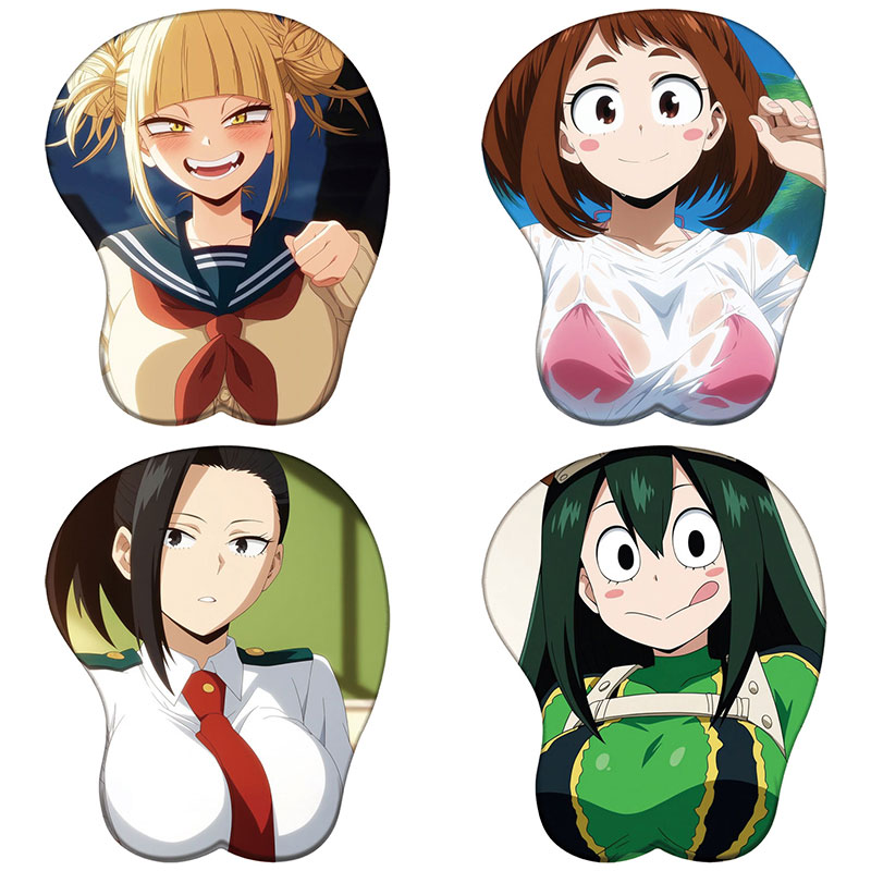 My Hero Academia Belt - 私のヒーロー学界 3D シリコンマウスパッドアニメ卑弥呼お茶子 Tsuyu 3D リストバンドマウスパッドセックス変態少女