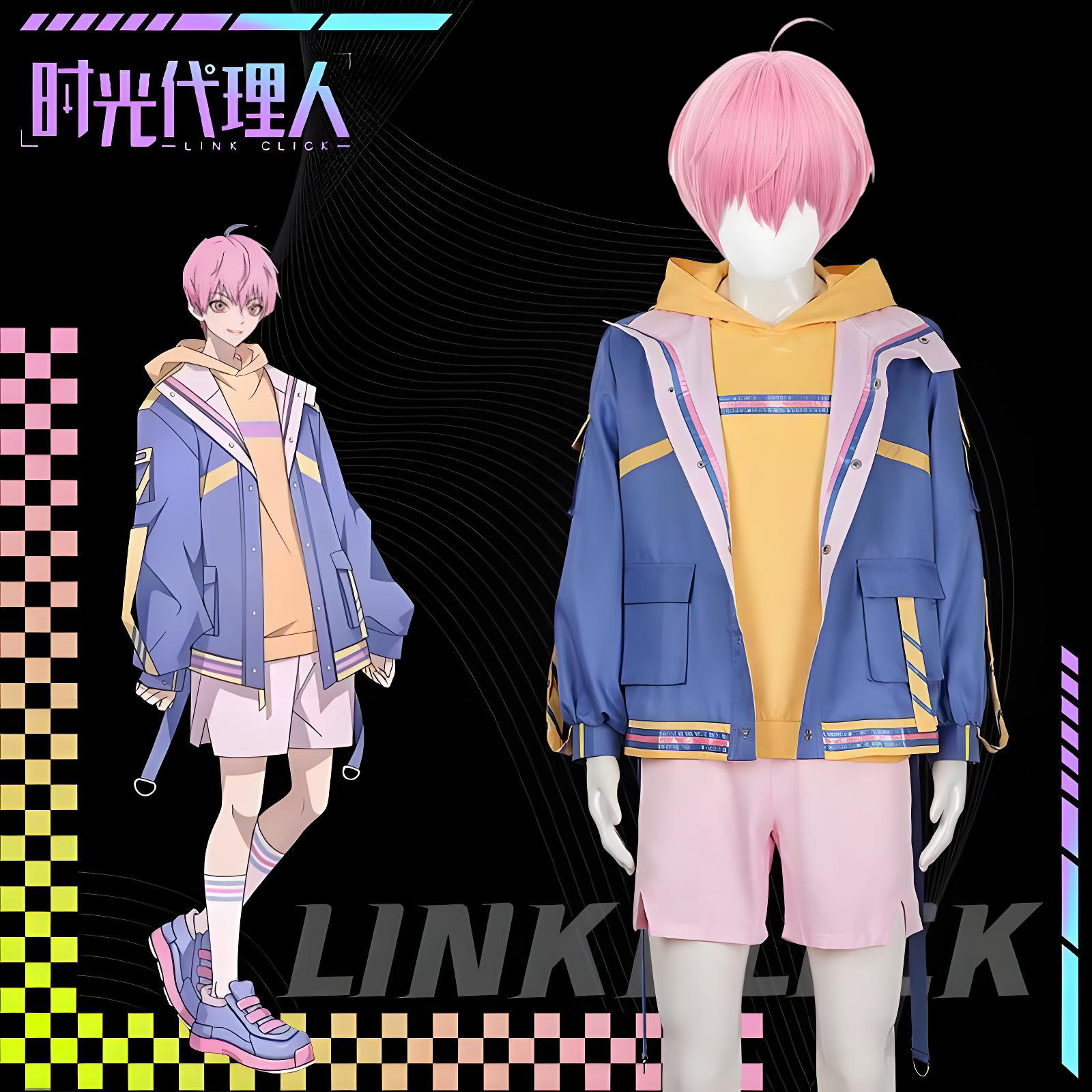 Anime Cosplay Link - 傲慢な女の子アニメリンククリック李天晨天西コスプレ衣装ウィッグファッションハンサムな日常衣装アクティビティロールプレイ服