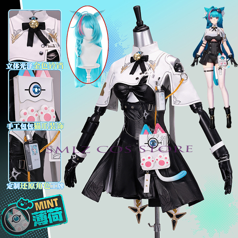 Quality Anime Cosplay - 高品質ミントコスプレゲームネバーネス・トゥ・エバーネス衣装ミントドレスバッグ小道具ウィッグハロウィンパーティーカーニバルロールプレイ衣装