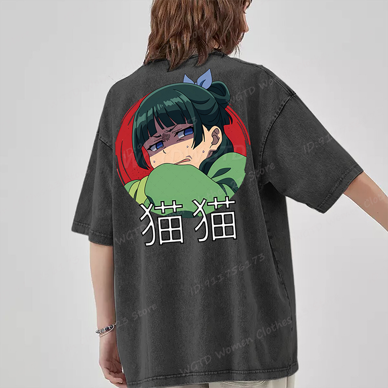 薬屋日記プリントウォッシュ Tシャツ女性/男性半袖クルーネッ - Anime Cosplay Ideas Male のレビューと価格