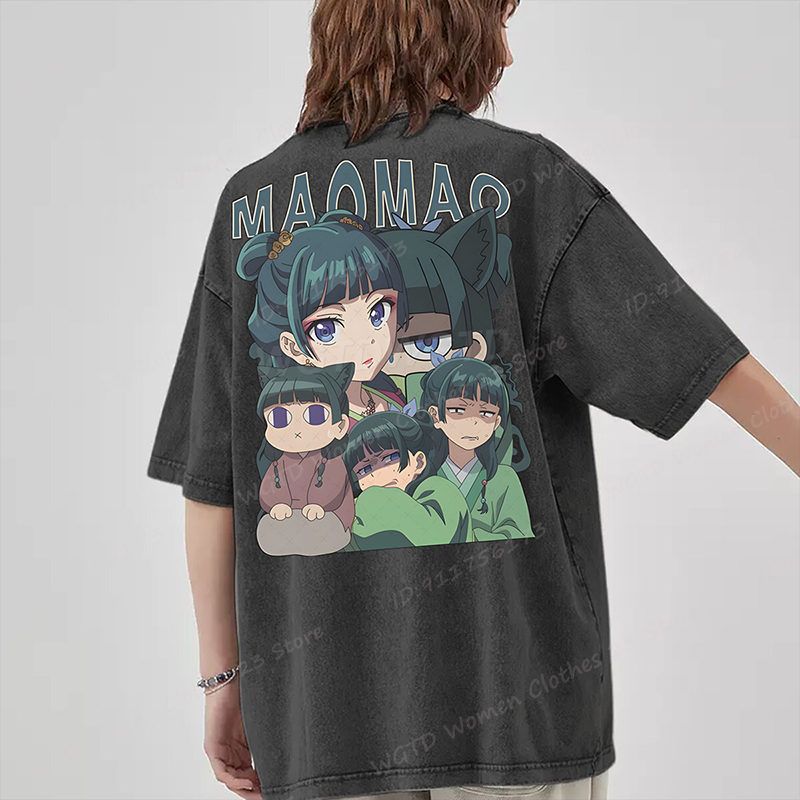 薬屋日記プリントウォッシュ Tシャツ女性/男性半袖クルーネッ - Anime Cosplay Ideas Male のレビューと価格