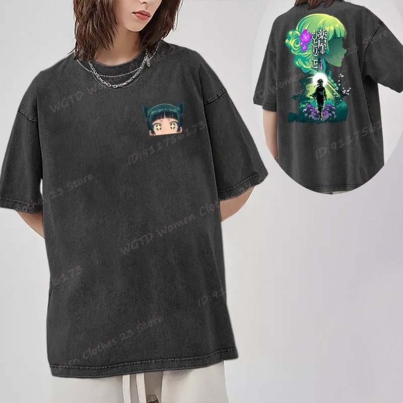 薬屋日記プリントウォッシュ Tシャツ女性/男性半袖クルーネッ - Anime Cosplay Ideas Male のレビューと価格