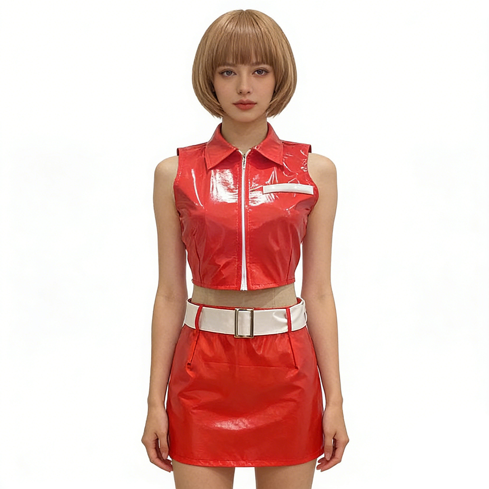 アニメ VOCALOID3 メイココスプレ衣装 PU レッド - Anime Cosplay Mujer のレビューと価格