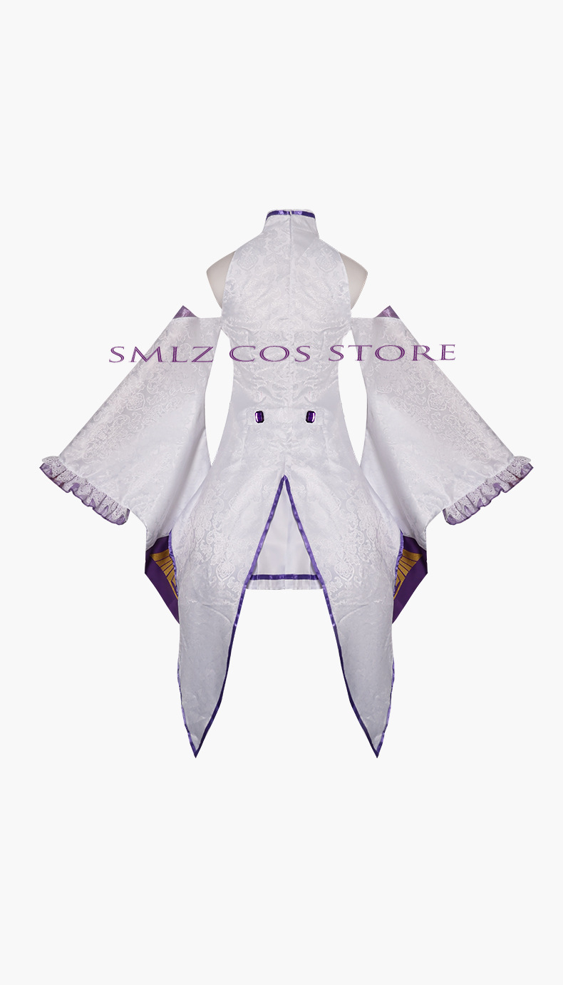 エミリアコスプレアニメ再ゼロカラハジメル異世界生活衣装白制服 - Anime Cosplay Outfits For Women のレビューと価格