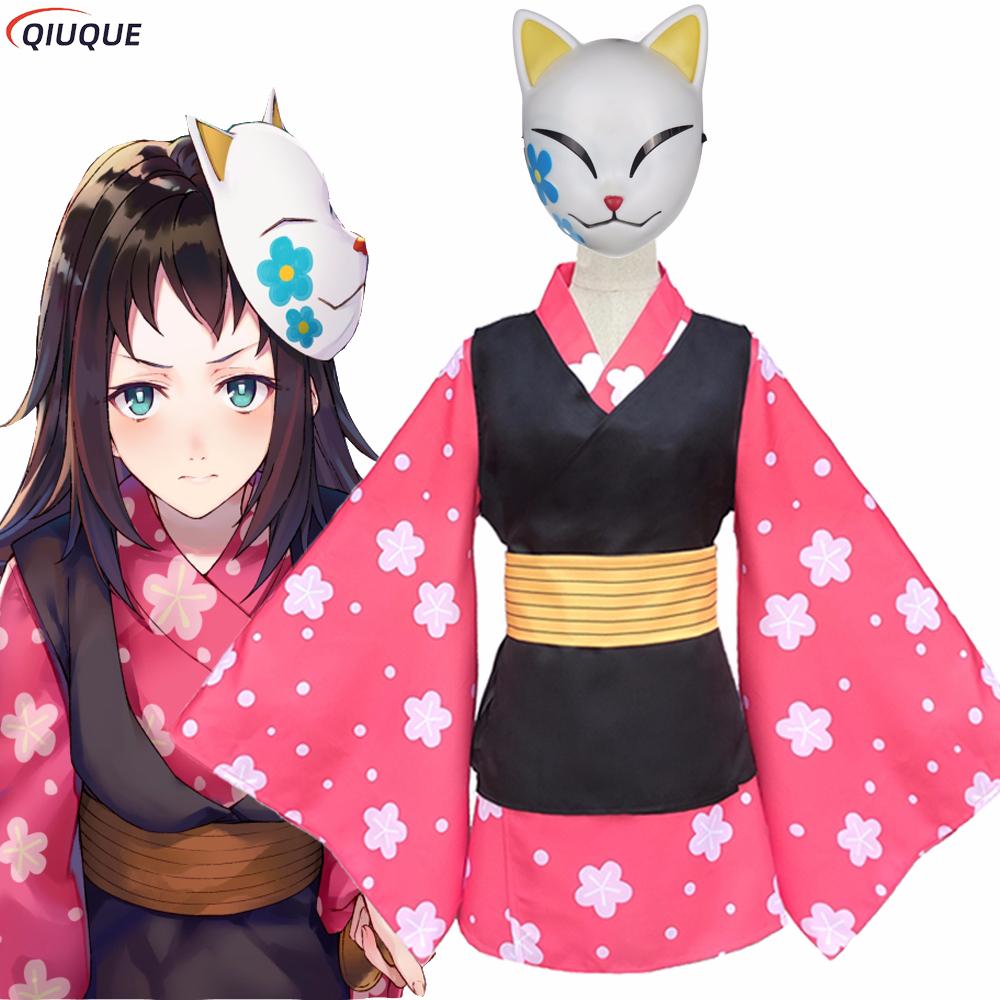 マコモ コスプレ衣装 着物制服 PVCマスク ウィッグ ハロ - Anime Cosplay Mujer のレビューと価格
