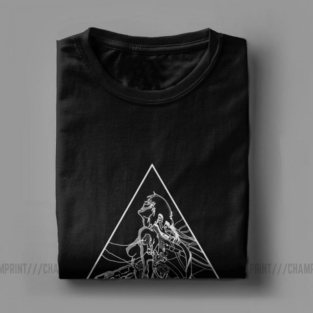 男性のtシャツ主要なゴーストシェルtシャツおかしい綿100% - Anime Cosplay Ideas Male のレビューと価格