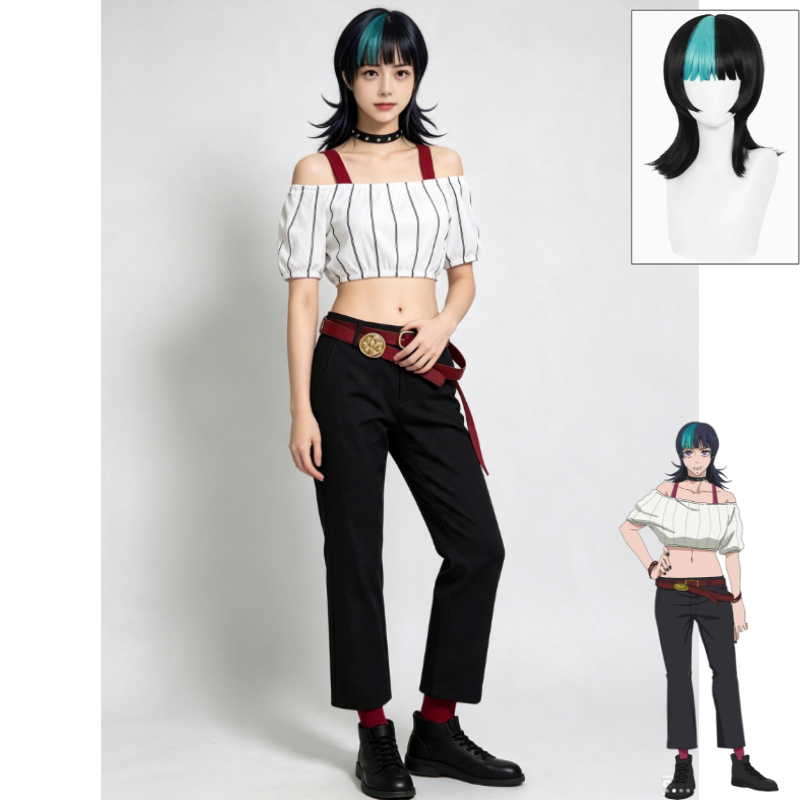 キララ ジュジュツ・カイセン コスプレ衣装 オフショルダー  - Anime Cosplay Jujutsu Kaisen のレビューと価格