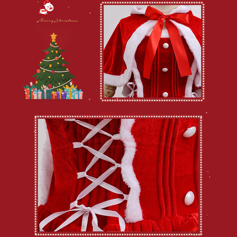 2025 クリスマス スカート コスプレ ドレス クリスマス - Anime Cosplay Little Girl のレビューと価格