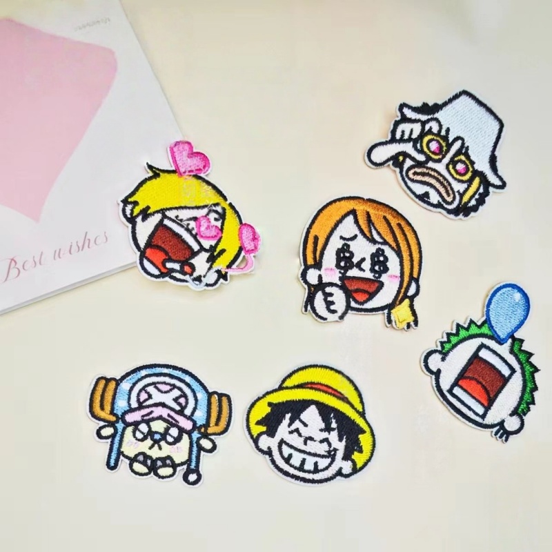 ワンピース麦わら帽子の一味アニメ漫画生地パッチ、かわいい刺繍 - Anime Cosplay For Couples のレビューと価格