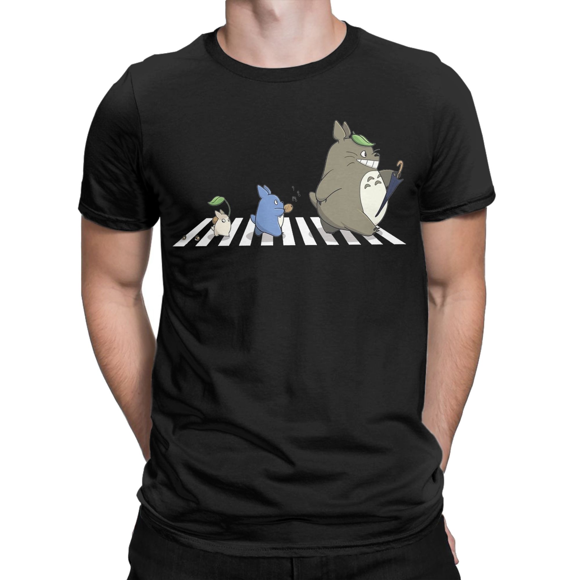 アニメトトロ-宮崎 Tシャツ男性面白いコットン Tシャツクル - Anime Cosplay Ideas Male のレビューと価格