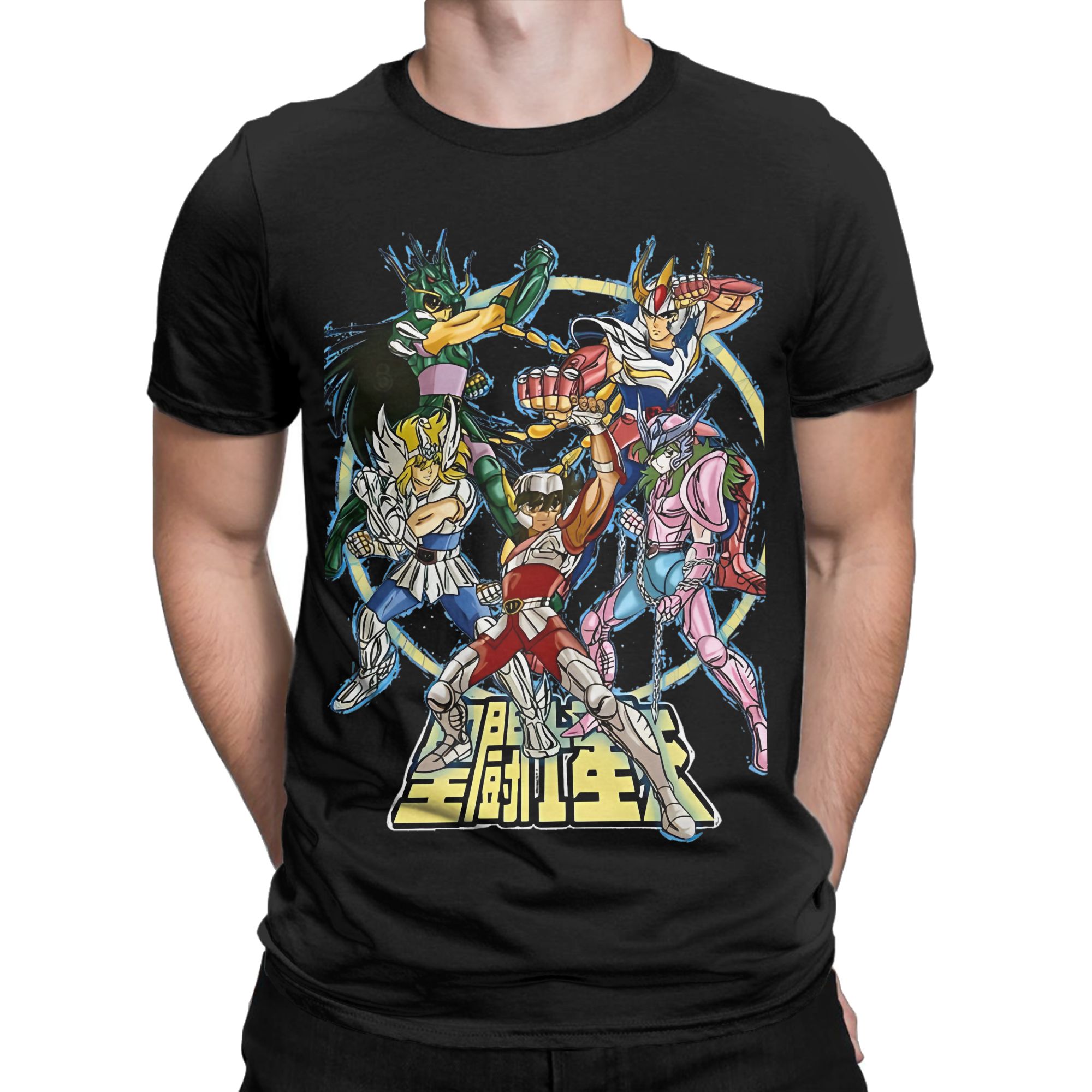 聖闘士星矢 メンズ レディース Tシャツ アニメファッション - Anime Cosplay Ideas Male のレビューと価格