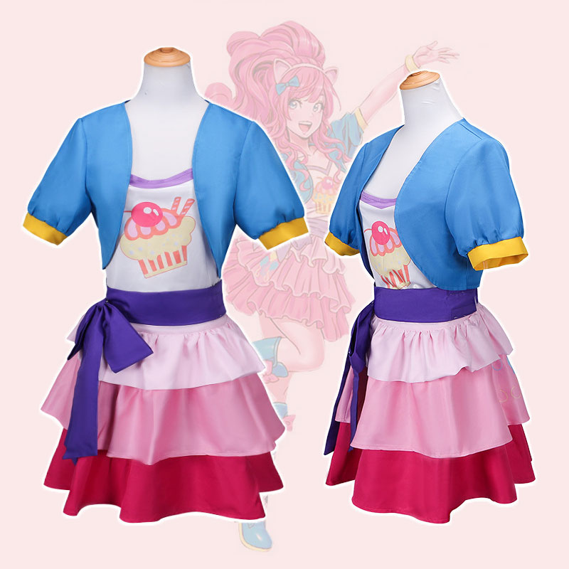 アニメリトルポニーピンキーパイコスプレ衣装ウィッグかわいいプ - Anime Cosplay Little Girl のレビューと価格