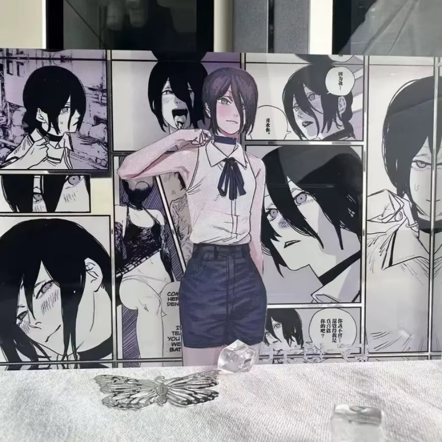 アニメフィギュアデンジとレゼアクリルスタンドカードモデルデス - Anime Cosplay Props のレビューと価格
