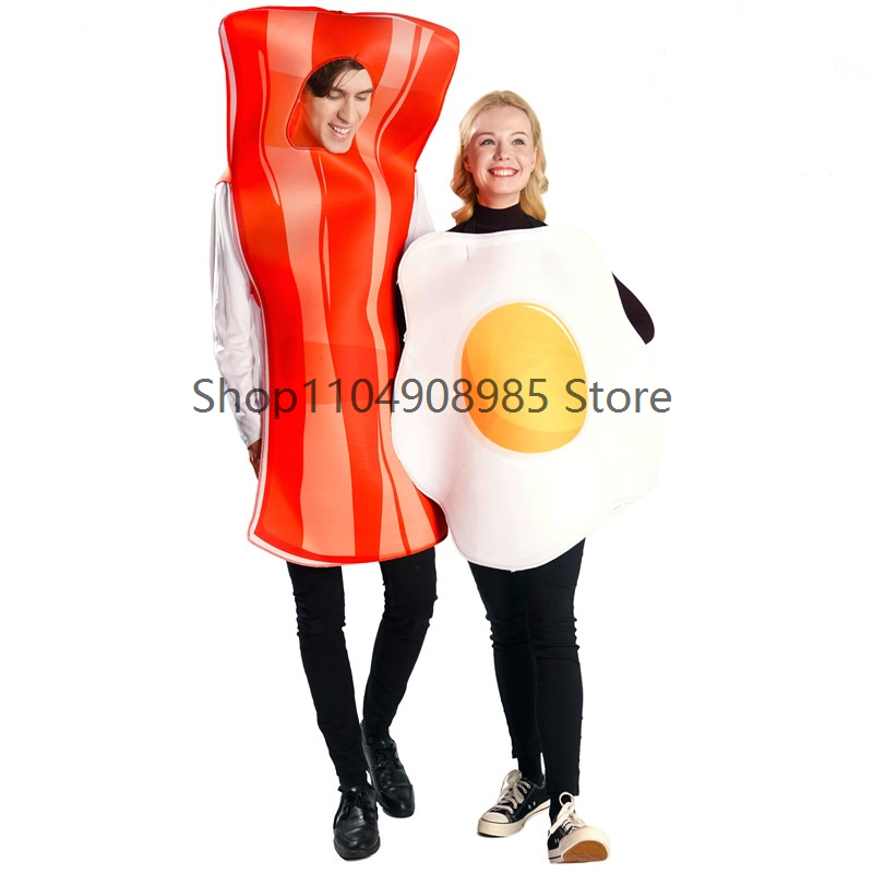 面白いコスプレ衣装カップルエッグベーコンハロウィンカーニバル - Anime Cosplay For Couples のレビューと価格