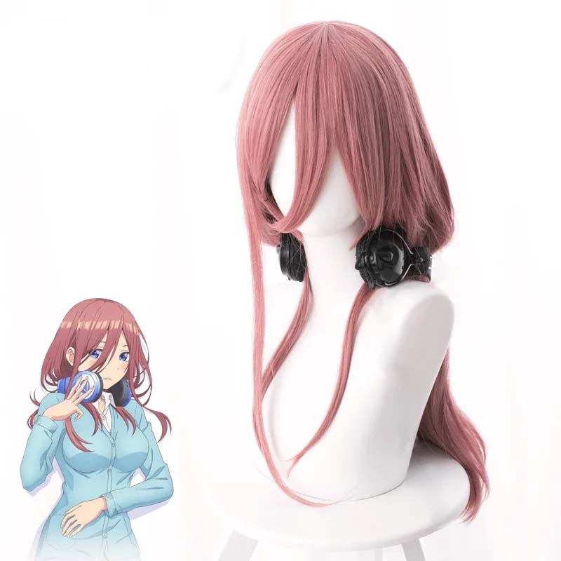 ダークピンク 50cm 耐熱 コスプレ アニメウィッグ 高品 - Quintuplets Anime Cosplay のレビューと価格