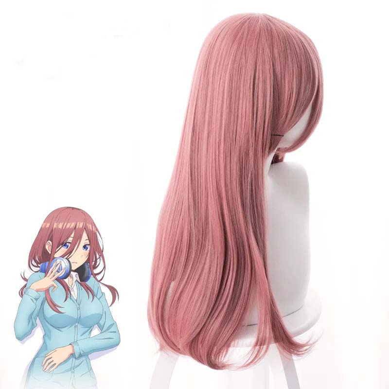 ダークピンク 50cm 耐熱 コスプレ アニメウィッグ 高品 - Quintuplets Anime Cosplay のレビューと価格